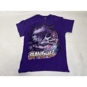 Vintage Kings Island Banshee Short Sleeve T Shirt Adult S Purple‎ Roller Coaster
